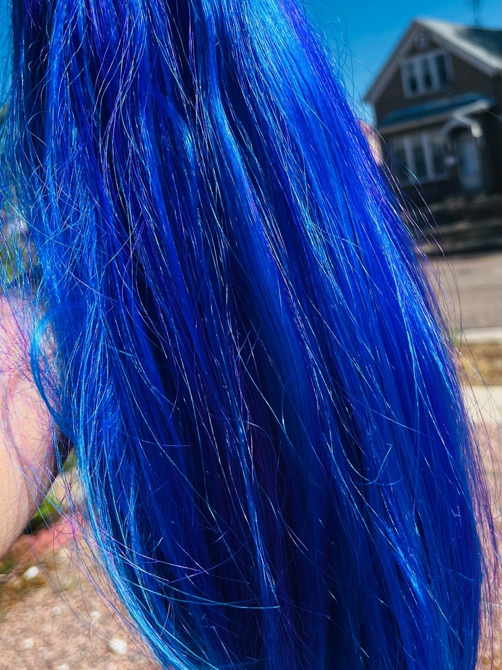 Vibrant Electric Blue Small Wig New without tags